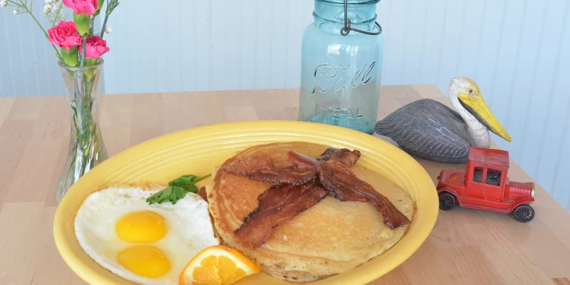 Tchotchke's Breakfast: Eggs, Pancakes, and Bacon